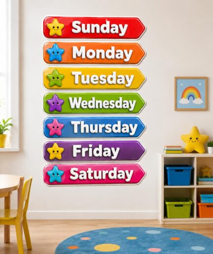 Days of the Week Educational Wall Sticker – SS012