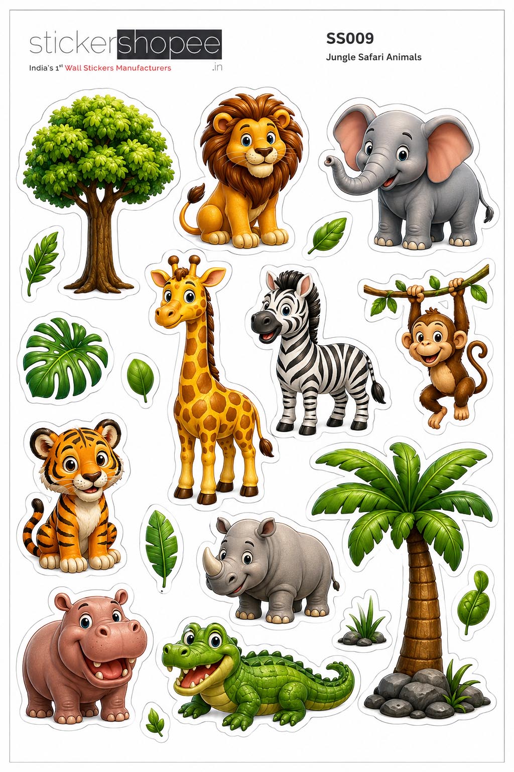 Jungle-Safari-Animals-Wall-Sticker-SS009-A