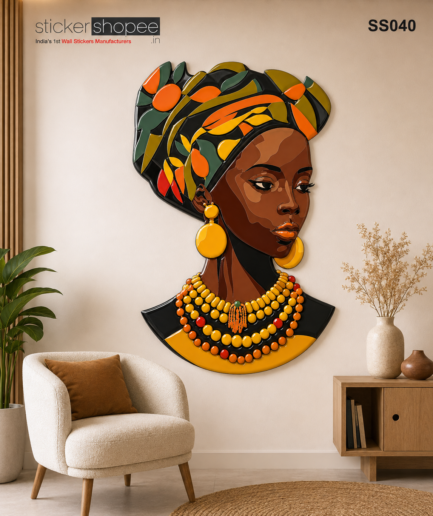 African Woman Wall Sticker – SS040