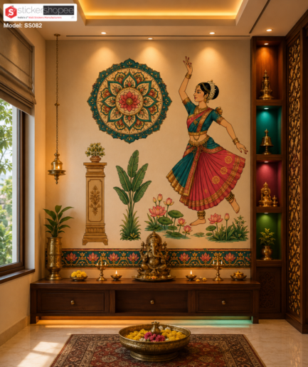 Bharatanatyam Dancer Wall Sticker – SS082
