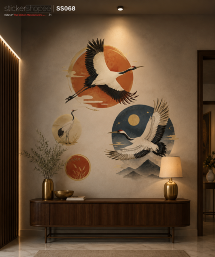 Japanese Crane Wall Sticker – SS068