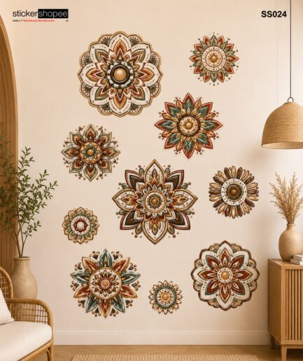 Mandala Floral Wall Sticker – SS019