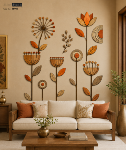Modern Botanical Abstract Wall Sticker – SS091
