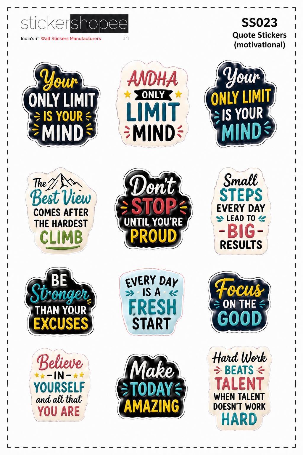 Motivational Quote Wall Sticker – SS023-A