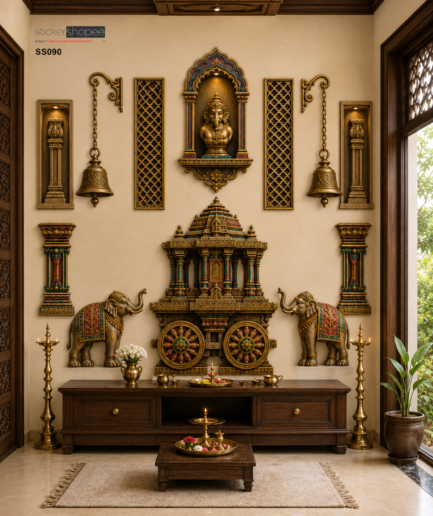 Traditional Indian Pooja Décor Wall Sticker – SS090