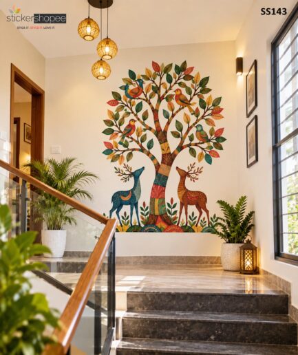 Gond Tribal Art Wall Sticker – SS143
