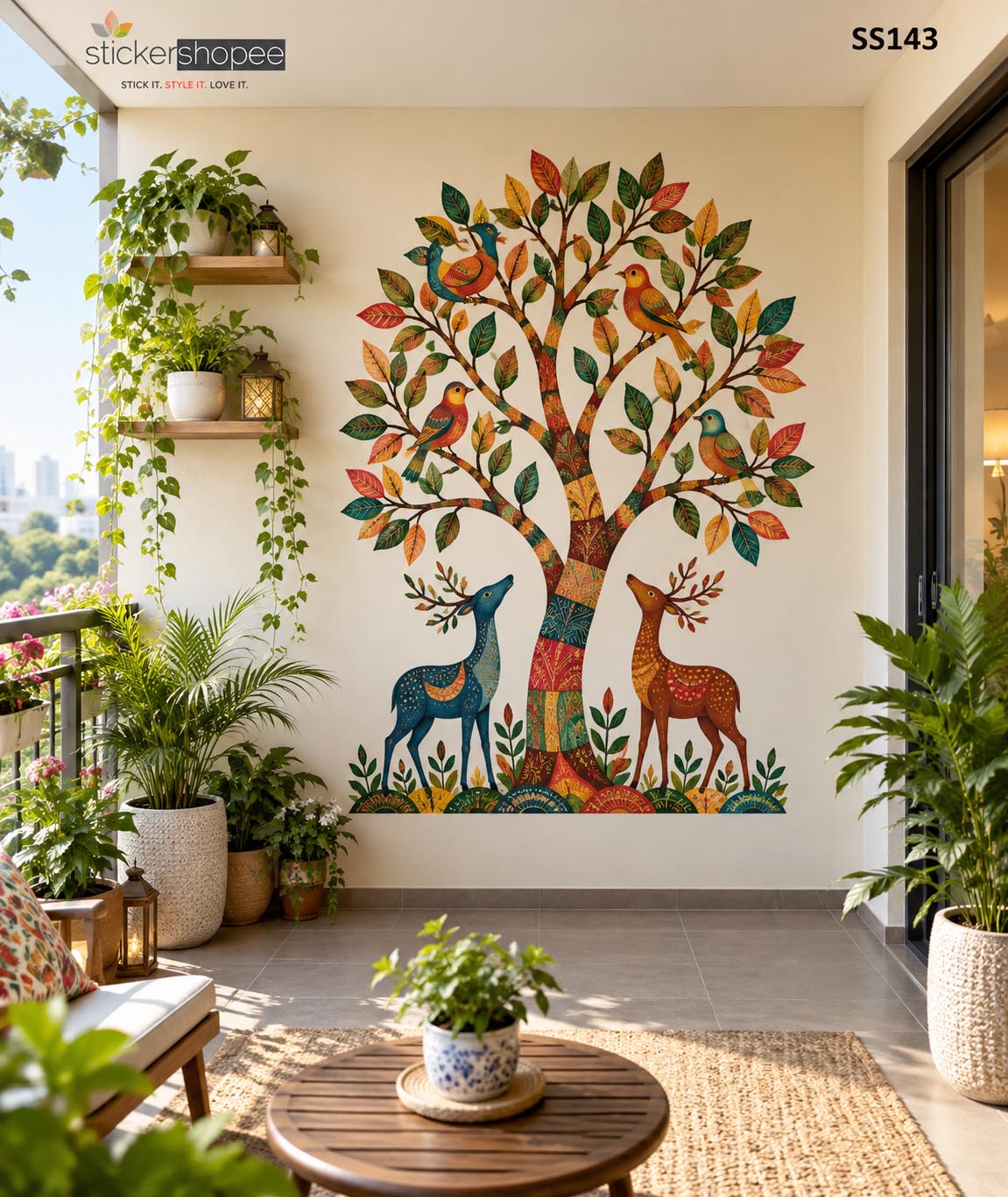 Gond Tribal Art Wall Sticker (2)