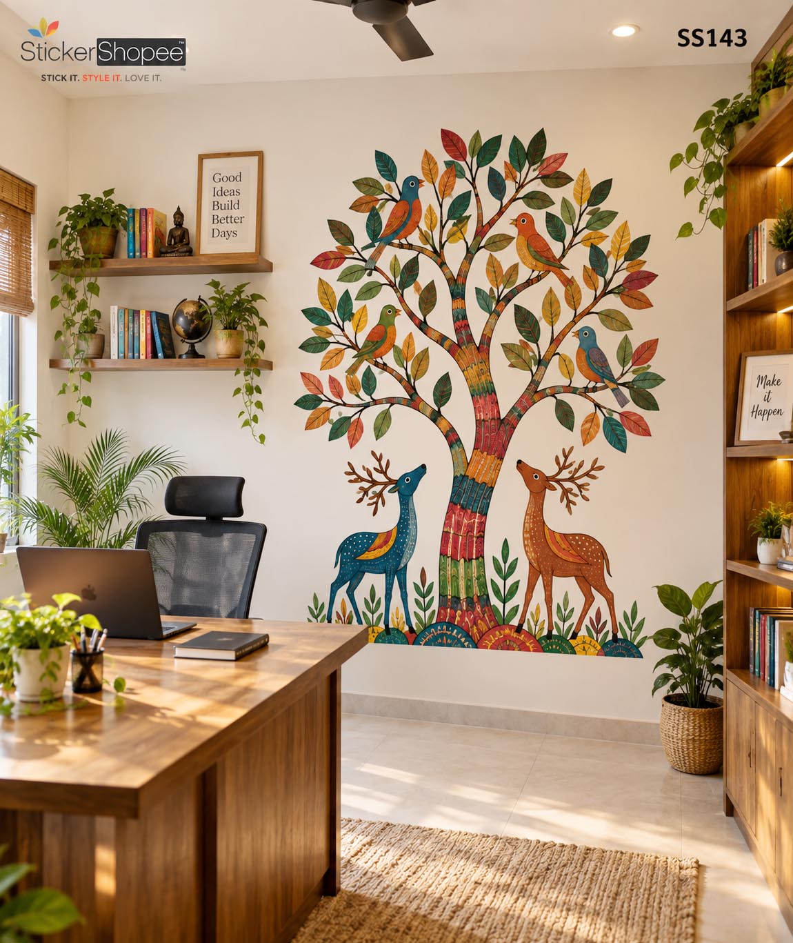 Gond Tribal Art Wall Sticker (3)