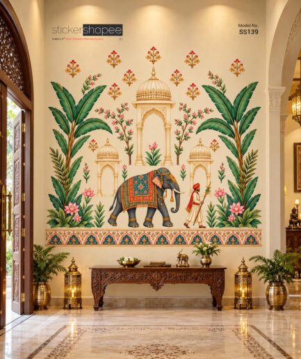 Kalamkari Print Wall Sticker – SS139