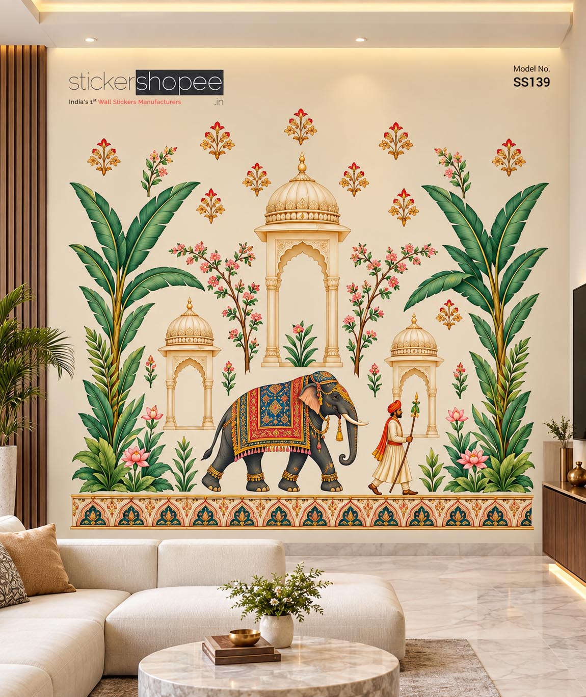 Kalamkari Print Wall Sticker (4)
