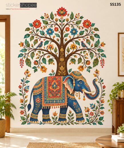 Madhubani Painting Style Wall Sticker