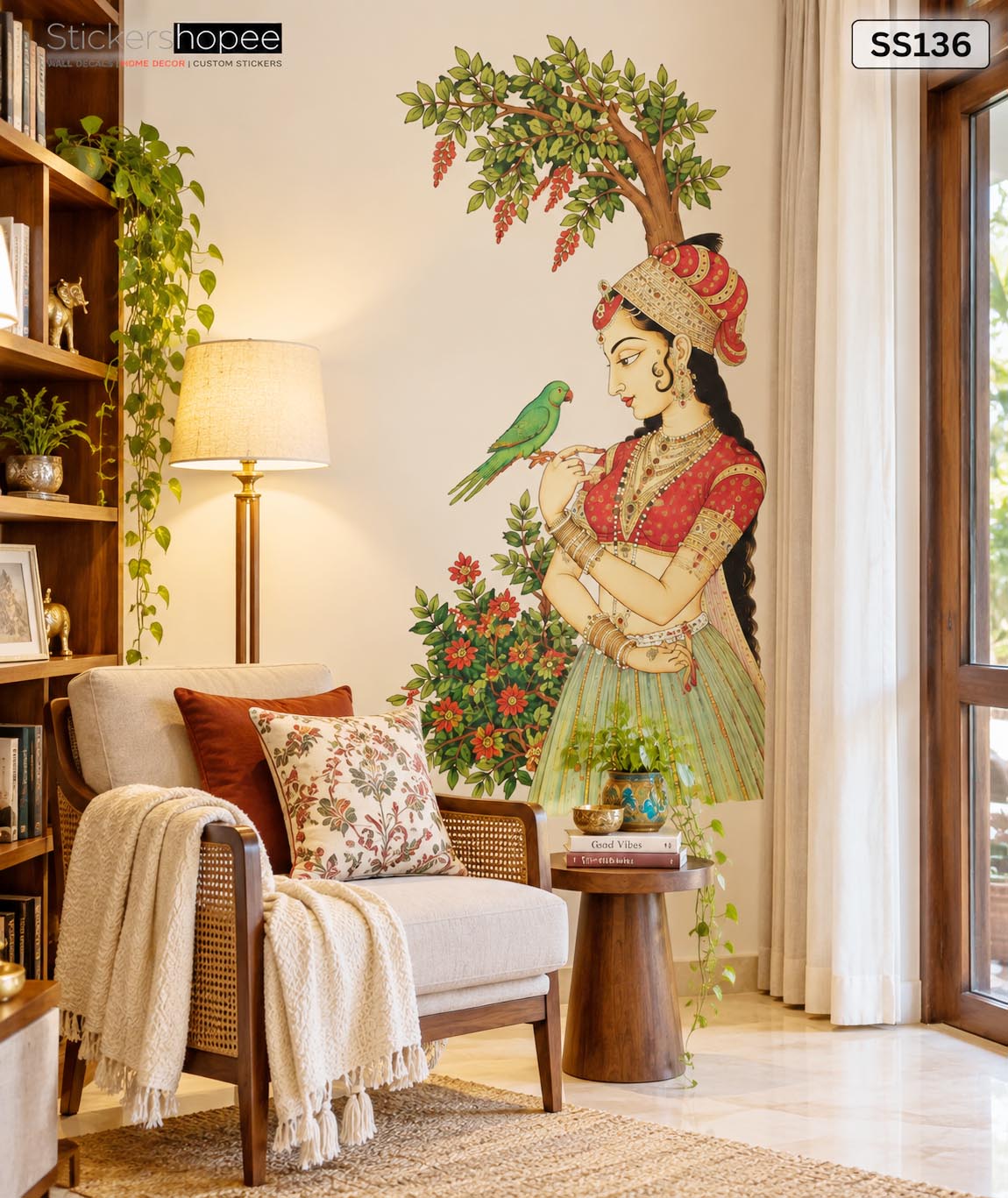 Mughal Miniature Art Wall Sticker – SS136
