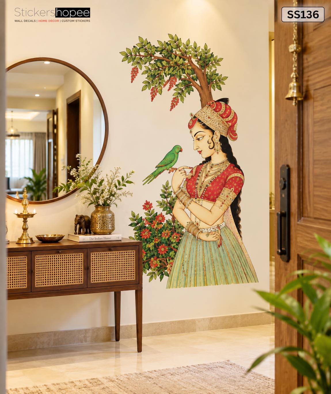 Mughal Miniature Art Wall Sticker – SS136 (3)