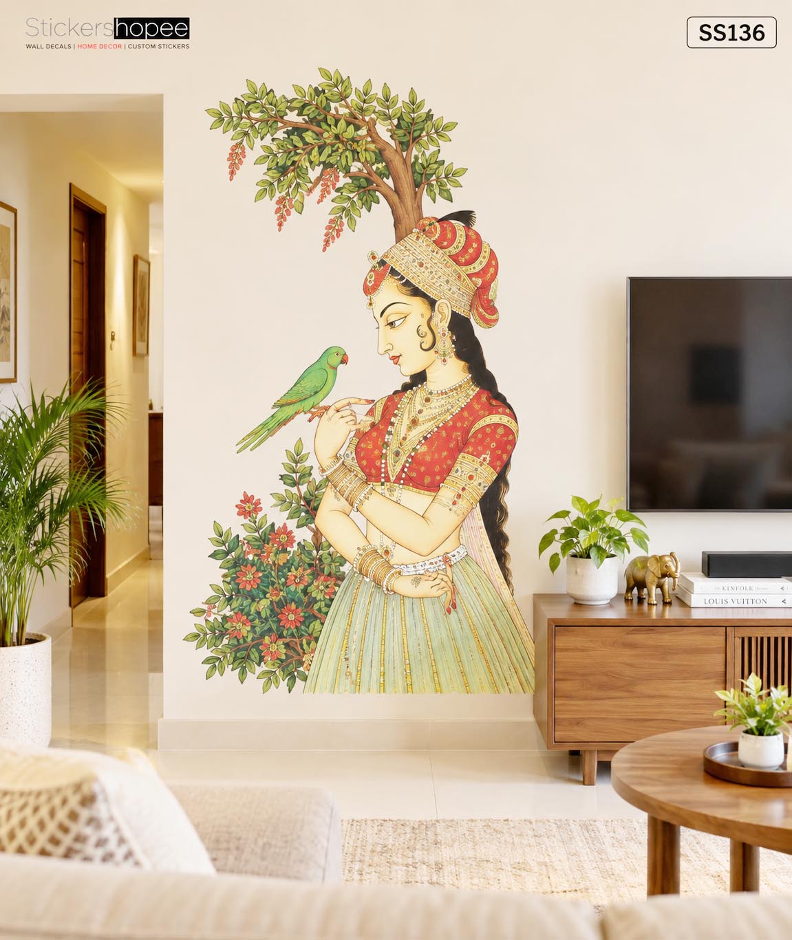 Mughal Miniature Art Wall Sticker – SS136 (4)