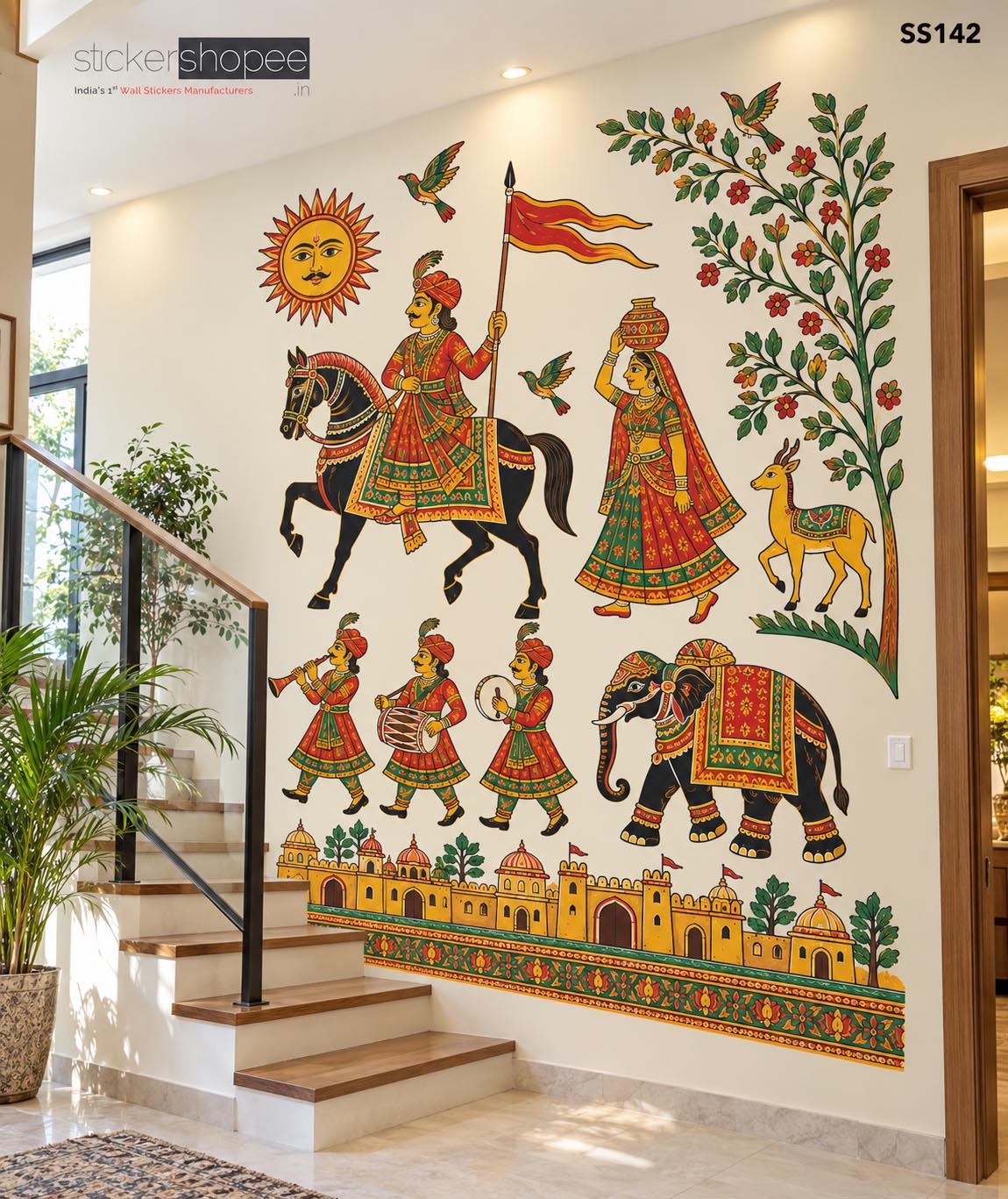 Phad Painting Style Wall Sticker (1)