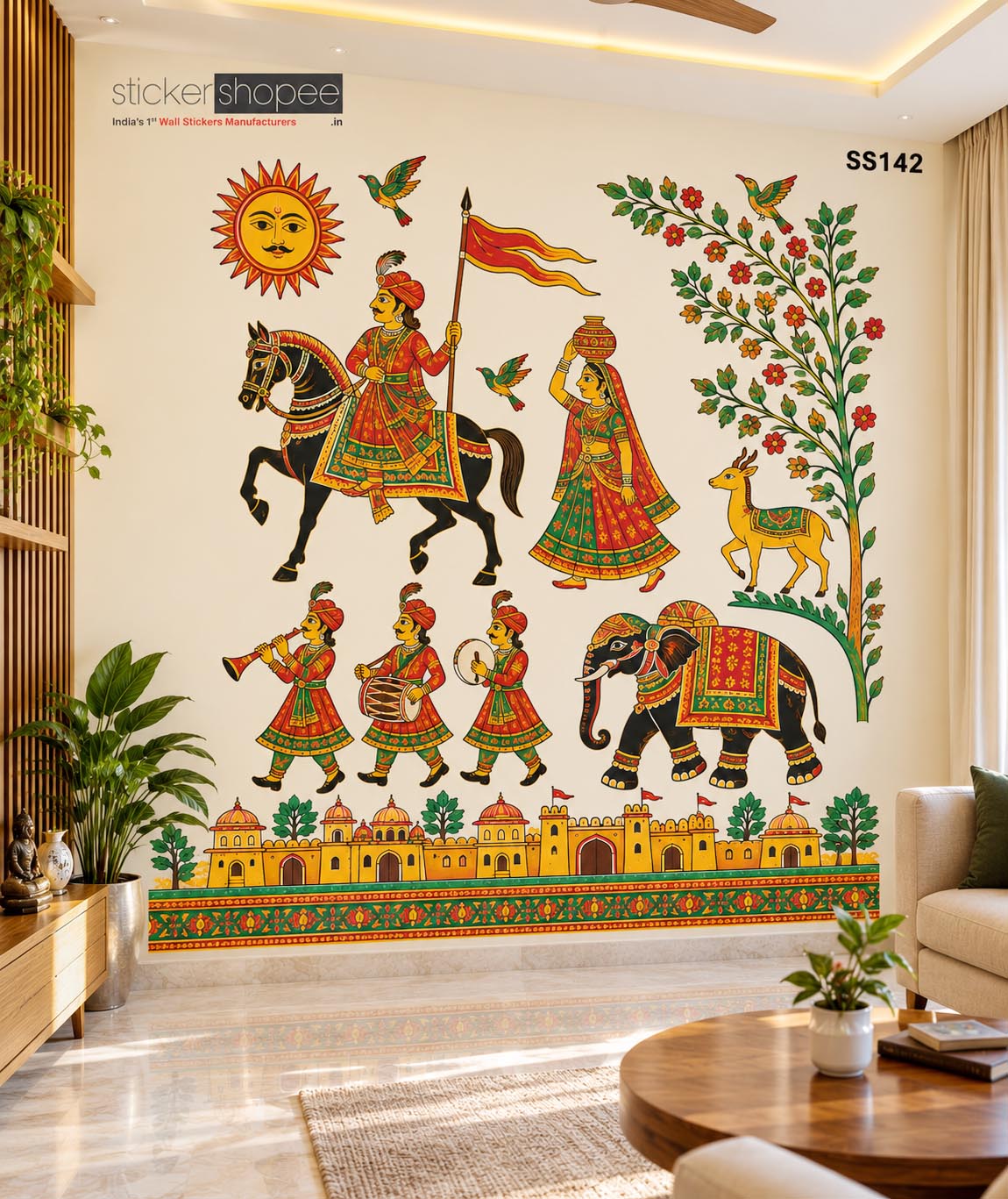 Phad Painting Style Wall Sticker (2)