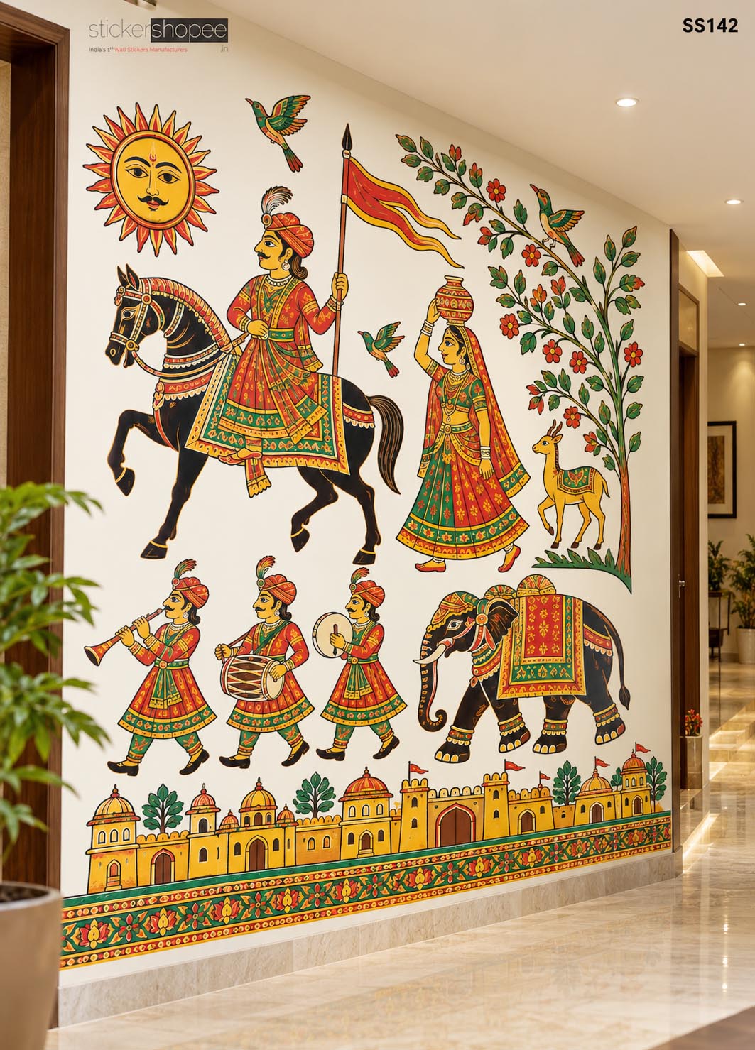 Phad Painting Style Wall Sticker (3)