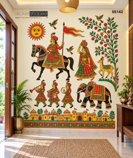 Phad Painting Style Wall Sticker – SS142
