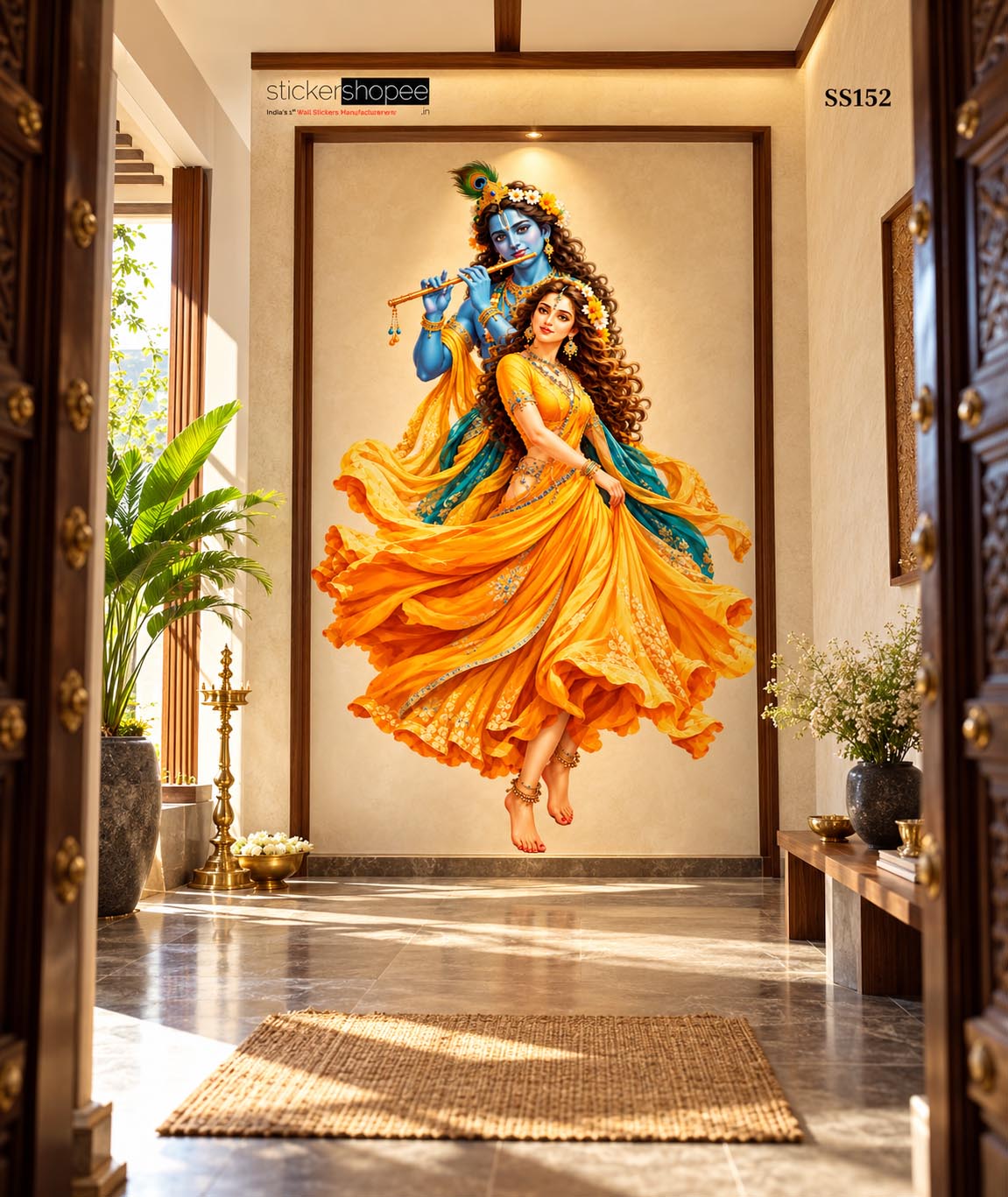 Radha Krishna Wall Sticker