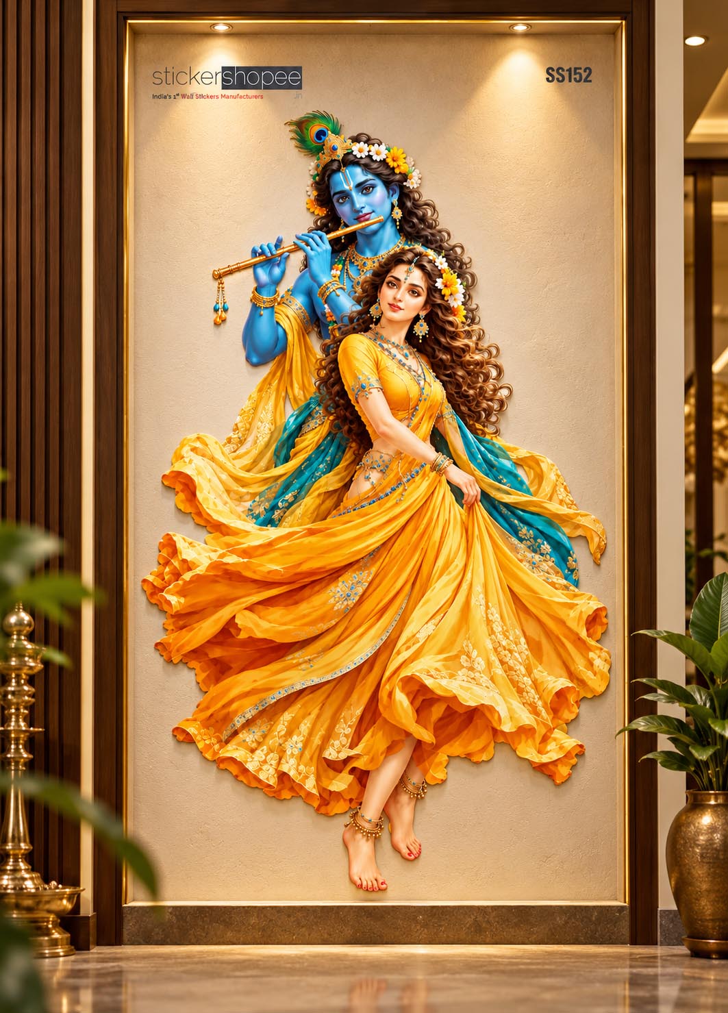 Radha Krishna Wall Sticker (4)
