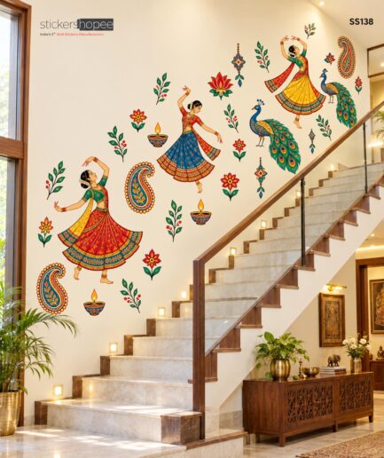 Rajasthani Folk Art Wall Sticker – SS138