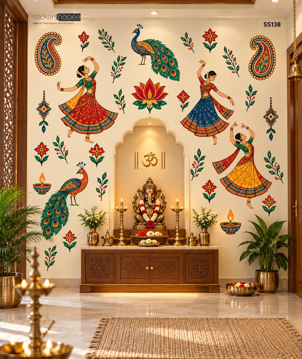 Rajasthani Folk Art Wall Sticker (2)