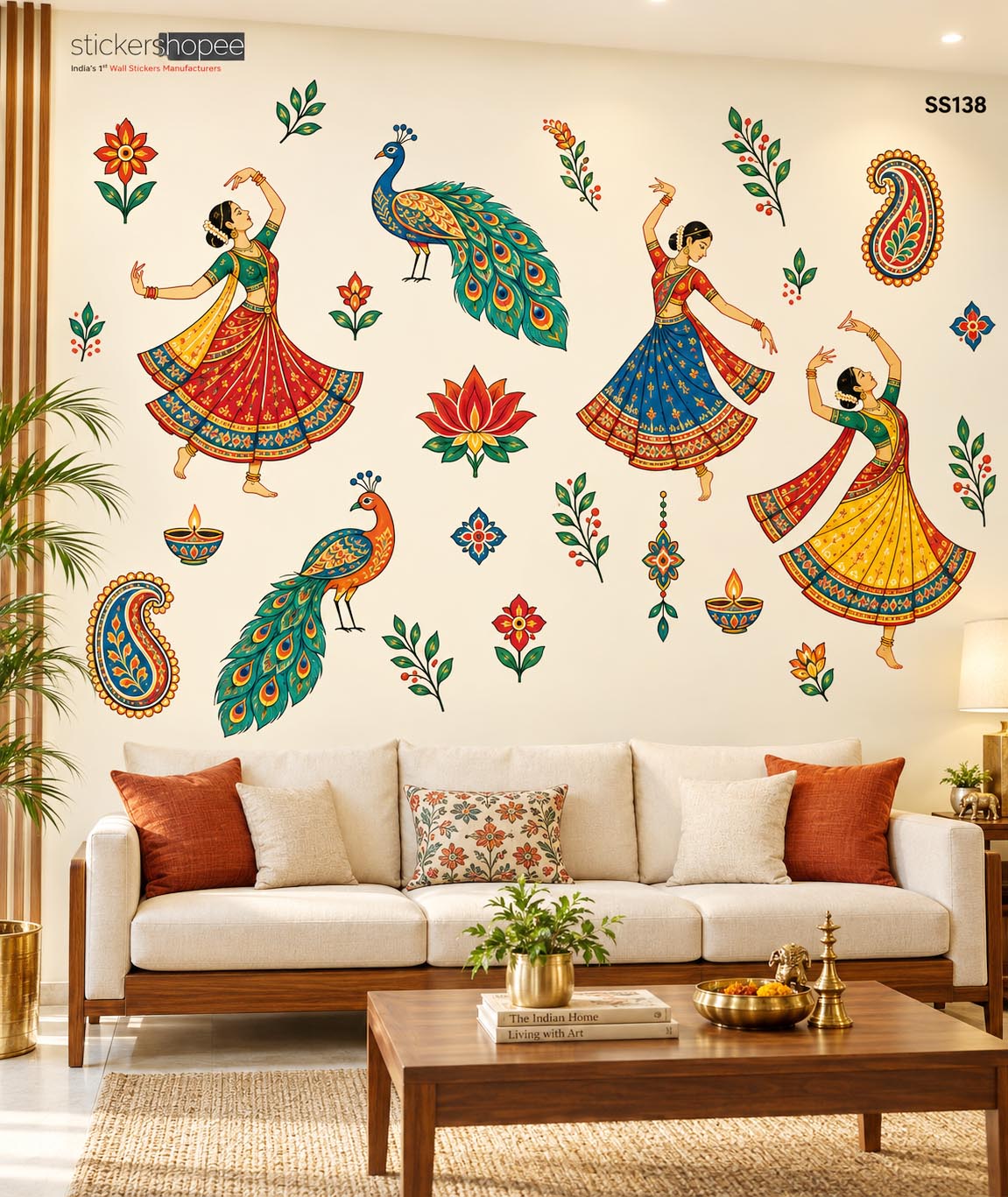 Rajasthani Folk Art Wall Sticker (3)