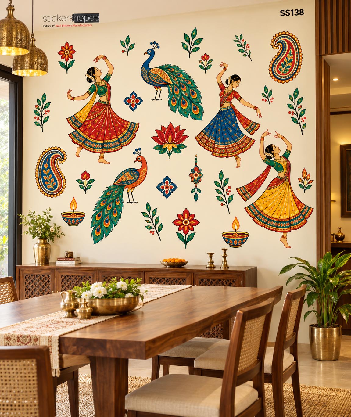 Rajasthani Folk Art Wall Sticker (4)