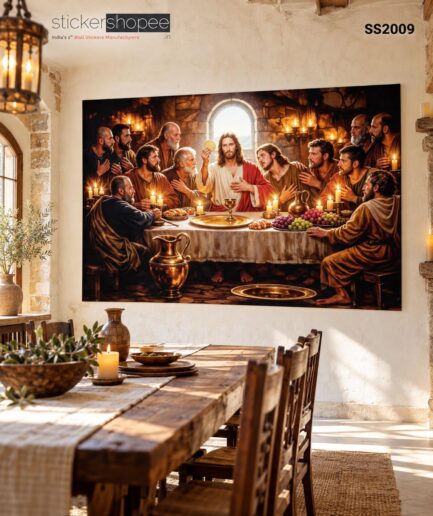 The Last Supper Jesus Christ Wall Sticker – Religious Christian Wall Decor for Living Room, Prayer Room & Home - SS2009