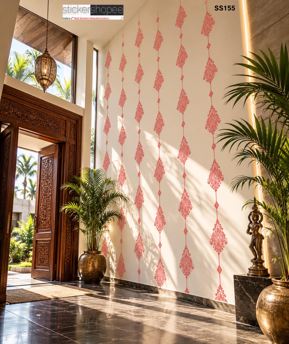 Traditional Damask Paisley Wall Sticker (1)