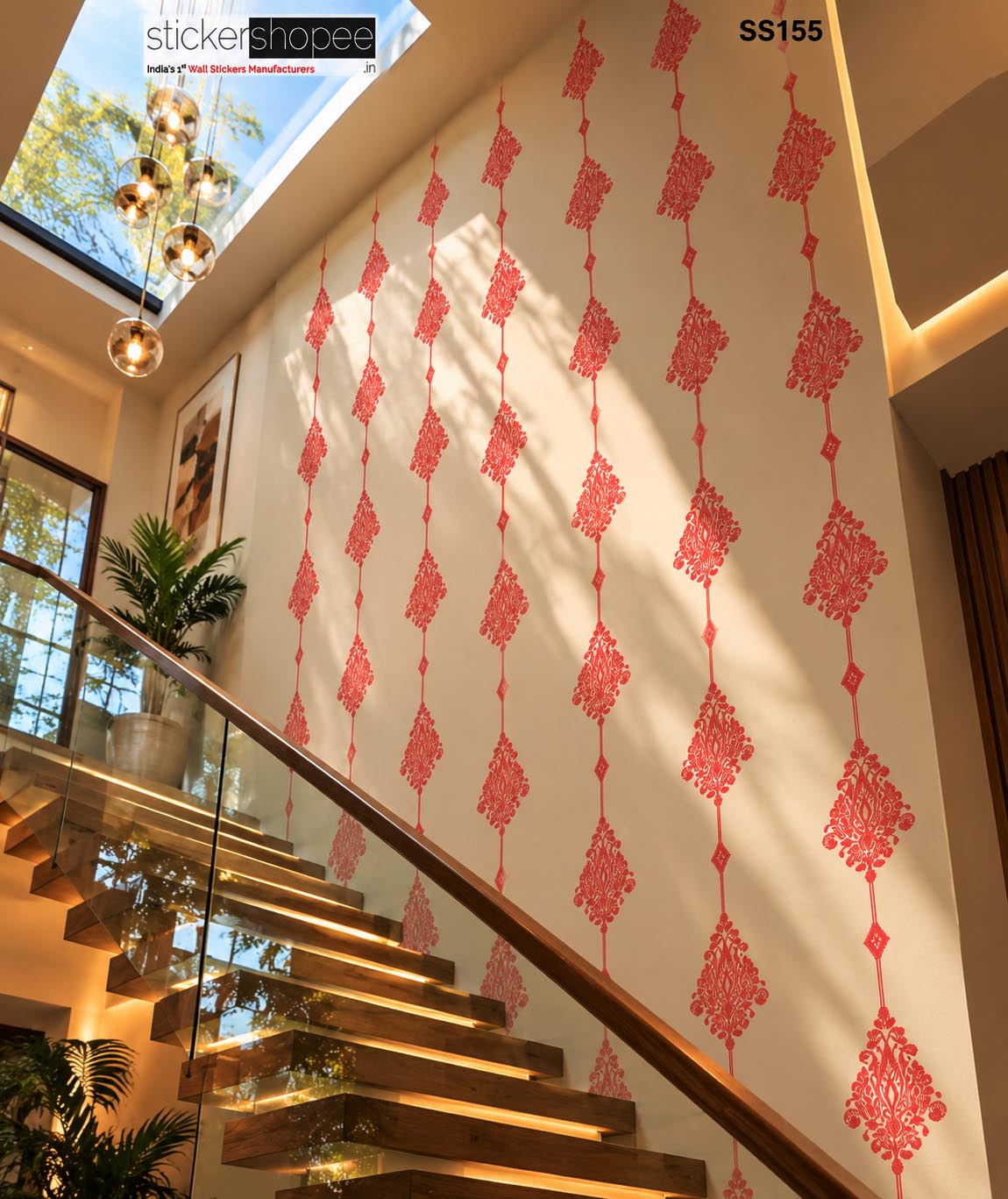 Traditional Damask Paisley Wall Sticker (2)