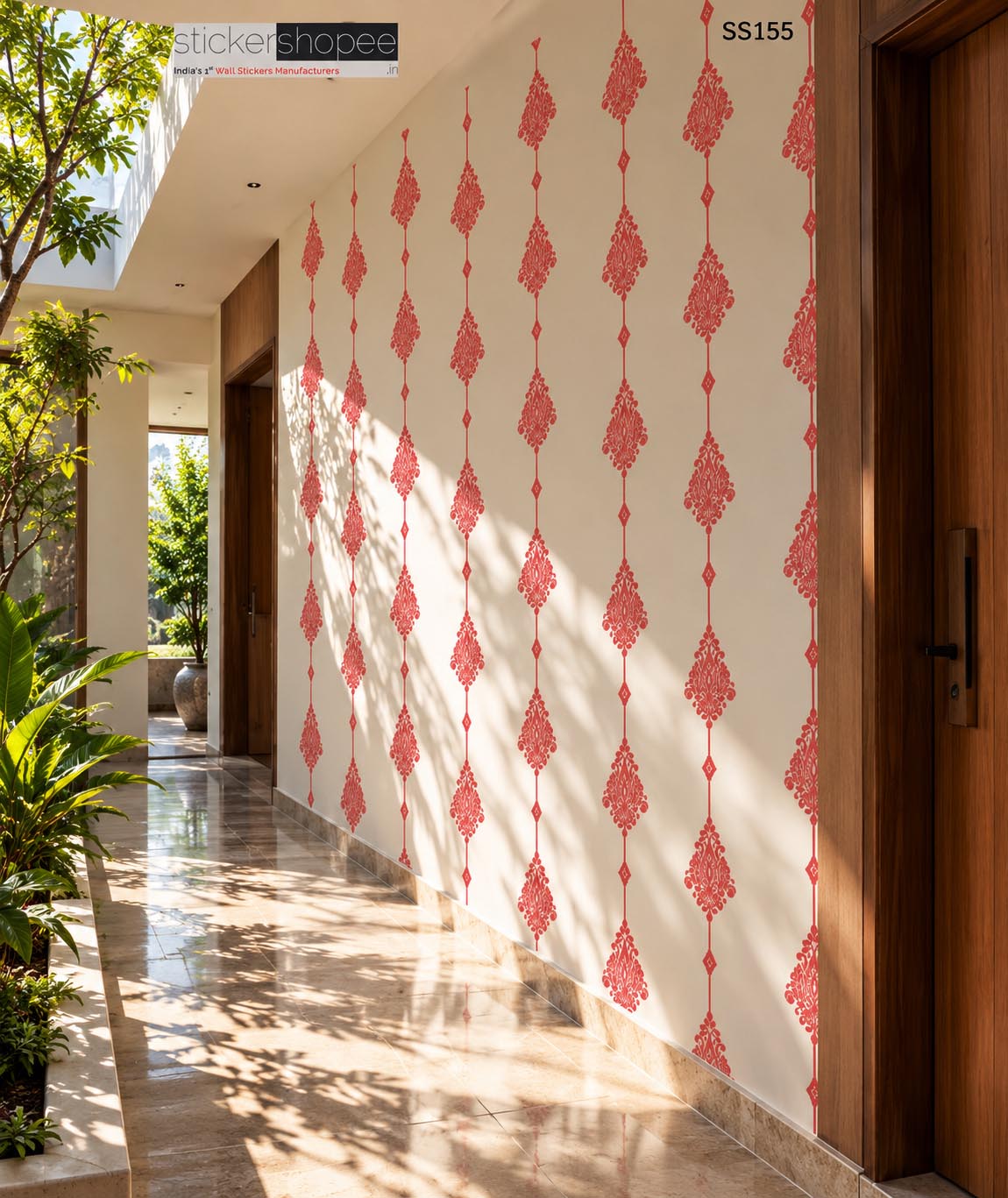 Traditional Damask Paisley Wall Sticker (3)