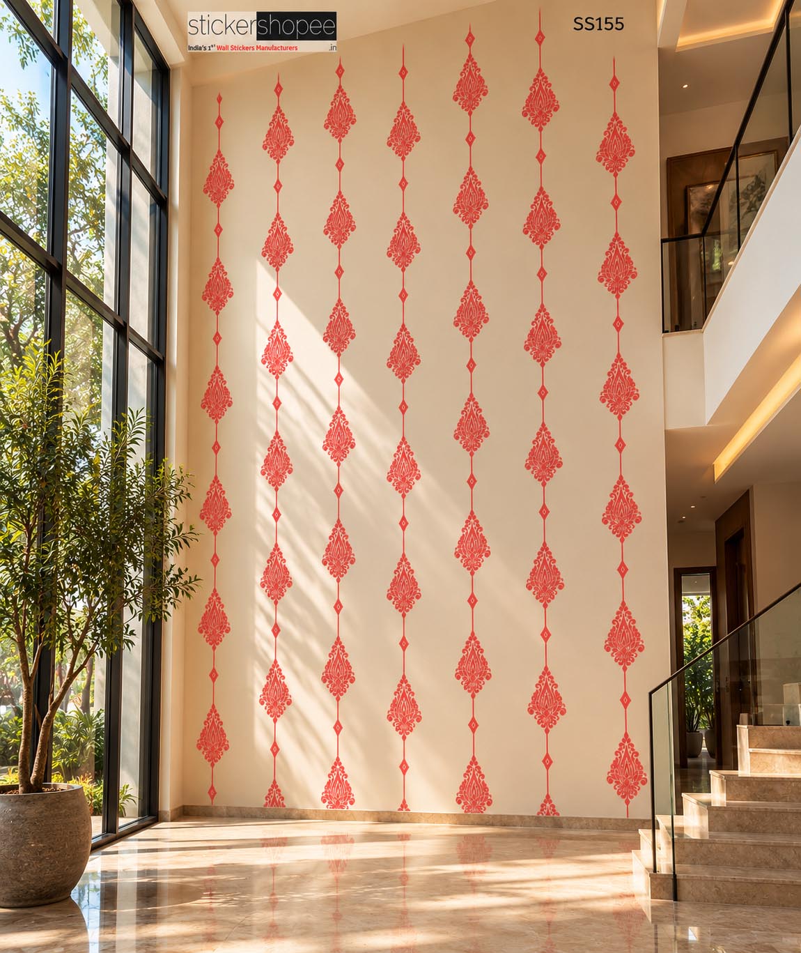 Traditional Damask Paisley Wall Sticker – SS155