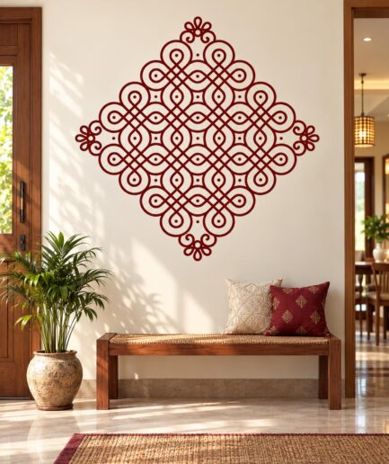Traditional Kolam Rangoli Wall Sticker – SS131