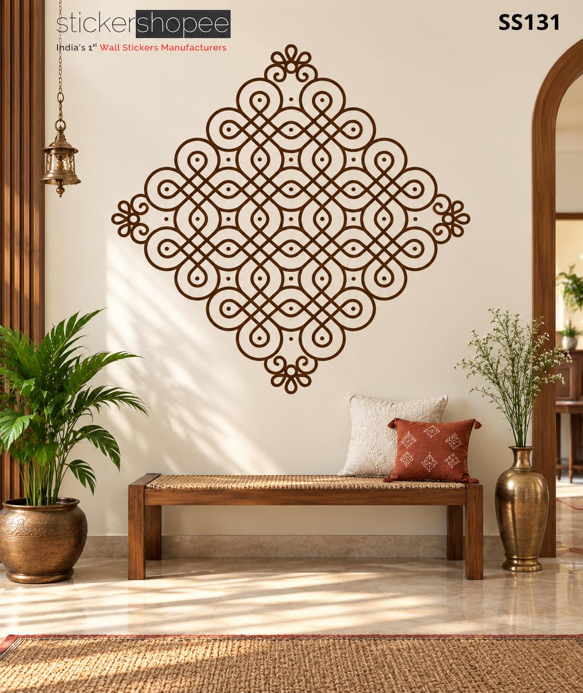 Traditional Sikku Kolam Wall Sticker – SS131