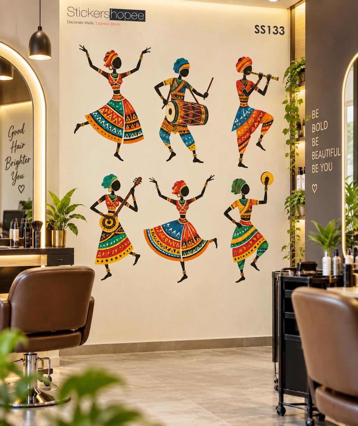 Warli Tribal Art Wall Sticker