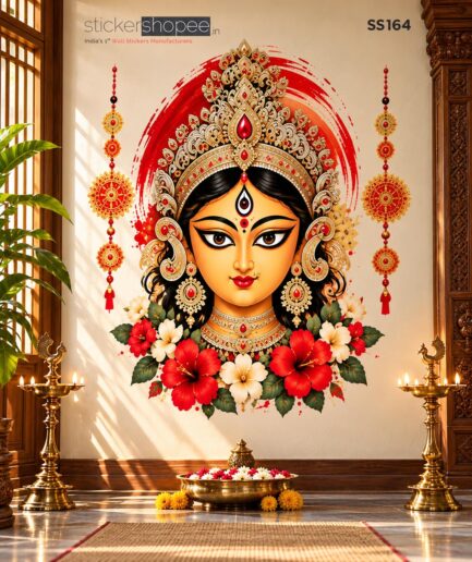 Goddess Durga Face Wall Sticker – SS164