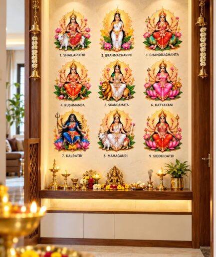 Navadurga 9 Goddess Wall Sticker – SS160