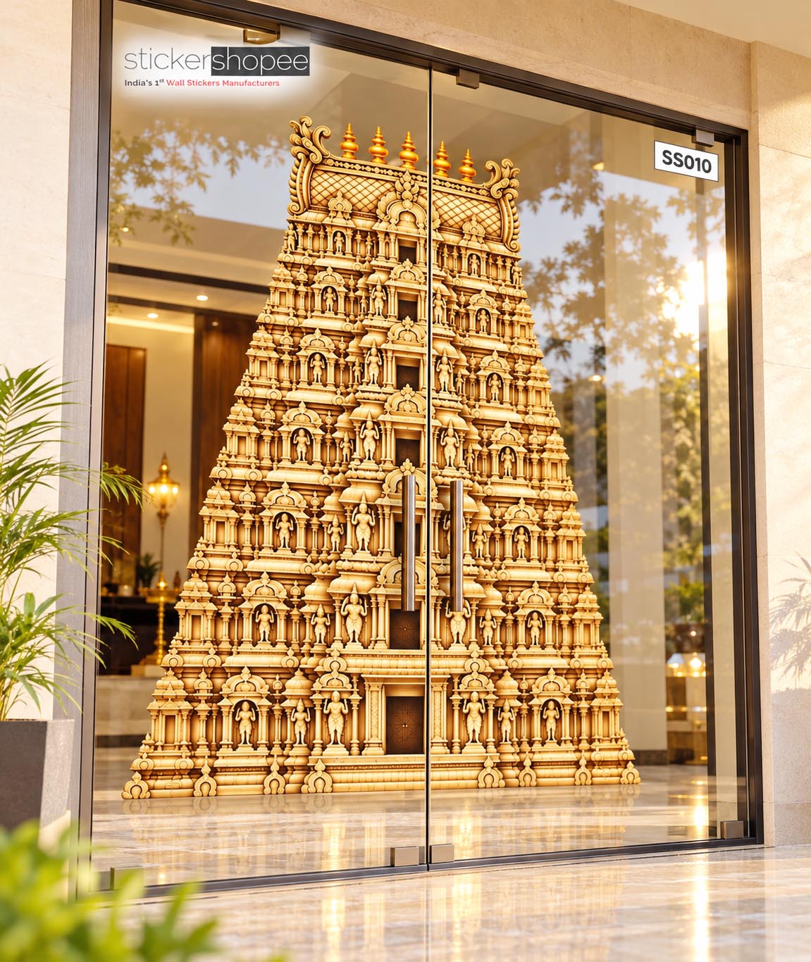 South Indian Temple Gopuram Wall Sticker – SS010 (3)